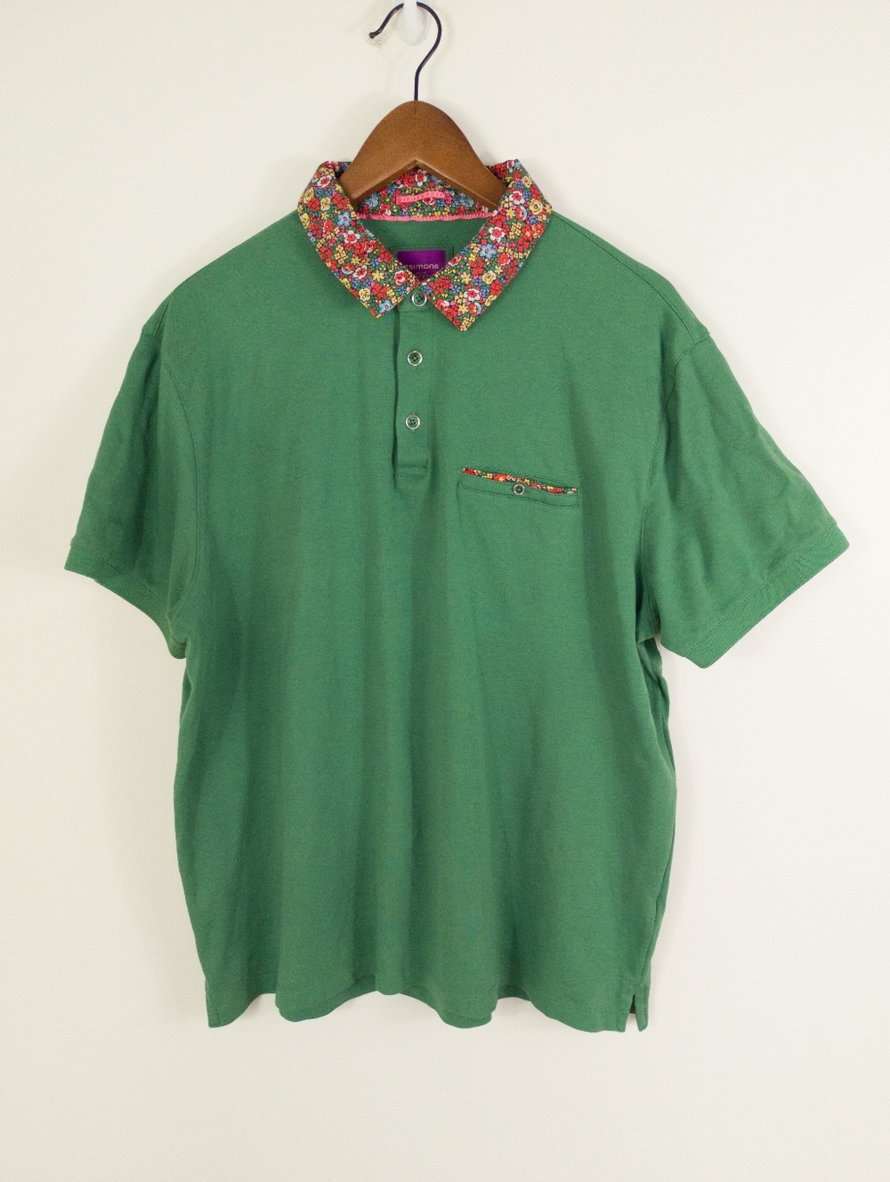 Simons Liberty Fabric Short Sleeve Polo Shirt Size 2XL
